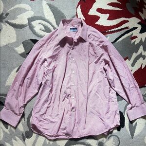 John Ashford Pink Striped Dress Shirt